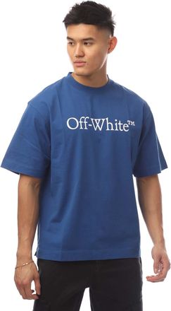 Off-white Mens Off White Graphic T-Shirt in Blue Cotton - Size X-Small