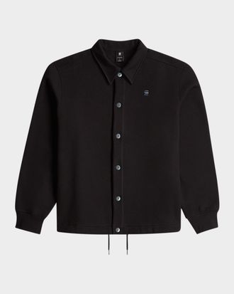 G-Star Mens Coach Snap-Front Sweater Jacket