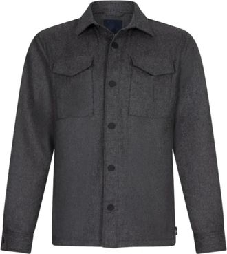 Cavallaro Giovi Overshirt - Heren - Zomerjassen - Grijs - L - Wol - Jassen