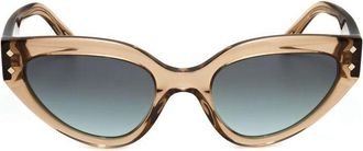 Bulgari Ladies Brown Cat Eye Sunglasses 0BV8256-54703B-3