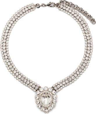 Alessandra Rich Crystal-Embellished Necklace - Womens - Metal/Crystal