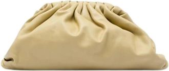Bottega Veneta Pre-owned Leren Pouch - Dames - Vintage Clutch - Beige - ONE Size - Leer - Vintage