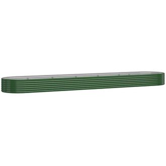 vidaXL Jardinera Arriate Acero Galvanizado Verde 507x100x36 Cm Vidaxl