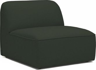 DRAWER Sillón para sofá modular de tela rizada - Caqui verde