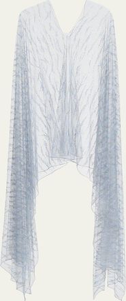 Giorgio Armani Embellished Sheer V-Neck Cape