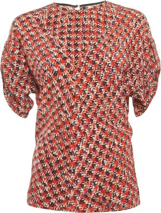 Louis Vuitton Zijden top met print - Rood