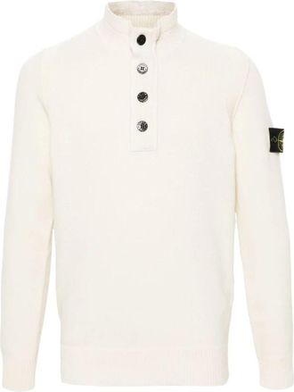 Stone Island Beige Sweater Collectie - Heren - Coltruien - Beige - S - Truien & Vesten