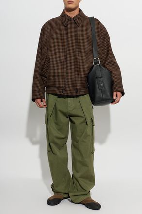 Loewe Wool Jacket With Collar, Mens, Brown