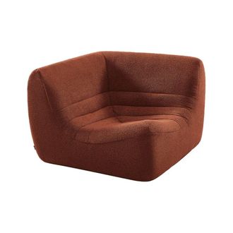 Sweeek Sill&oacute;n envasado al vac&iacute;o esquinero de borreguito texturizado