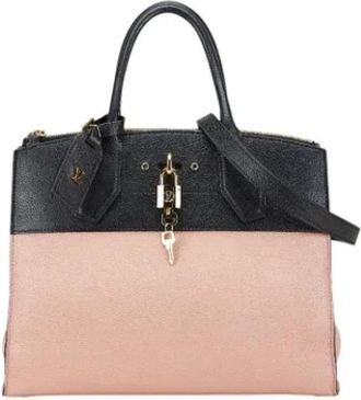 Louis Vuitton Tweedehands leren Louis Vuitton tassen - Dames - Vintage Handtas - Beige - ONE Size - Leer - Vintage