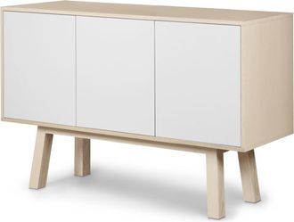 Mon Petit Meuble Français Aparador alto de 3 puertas l.140 cm, fresno