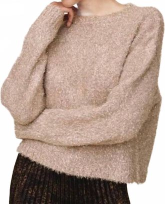 Bella Dahl Slouchy Shimmer Sweater In Gold