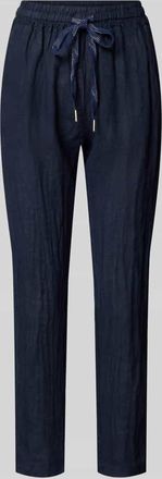 Zabaione Leinenhose mit elastischem Bund in Marine, Größe XL