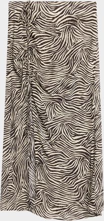 n/nicholas Lia Zebra Midi Skirt