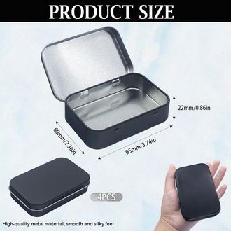 OEM Latas Con Tapa - Caja Met&aacute;lica - Cajas De Almacenamiento Rectangulares Para Dulces Y Objetos Peque&ntilde;os - 95 X 60 X 22 Mm