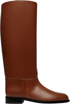 Bally Huntington Long Leather Boots, Brand Size 39 ( US Size 8.5 )