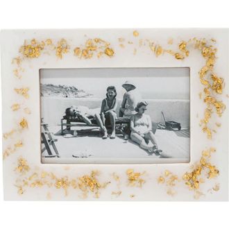 Foreside Home And Garden 4x6 Gold Flake Resin Photo Picture Mango Wood Frame w/ Glass Pane at Nordstrom, Size Medium