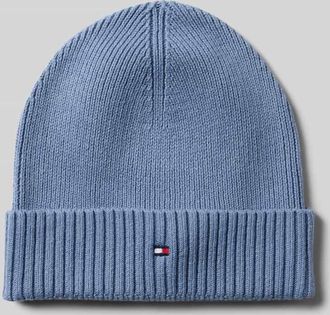 Tommy Hilfiger Mütze aus Baumwoll-Kaschmir-Mix in Rauchblau, Größe 1