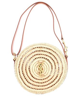 Saint Laurent Monogram Round Camera Bag Raffia (Authentic Pre-Loved)