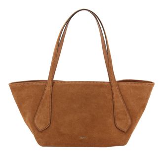 Abro shoulder bag Leather Suede Shopper Carina Cuoio light brown
