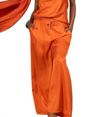 Made in Italy Wide Leg Palazzo Pants In Orange