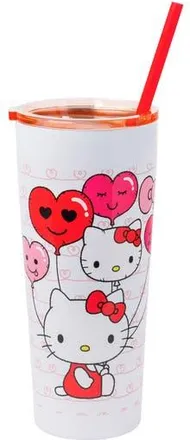 Hello Kitty 22-Ounce Tumbler with Straw in White Multi at Nordstrom Rack