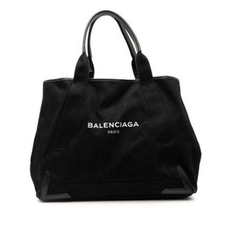 Balenciaga Pre-owned Tote Bags, female, Black, Size: ONE SIZE Pre-owned Navy Cabas Tote Bag