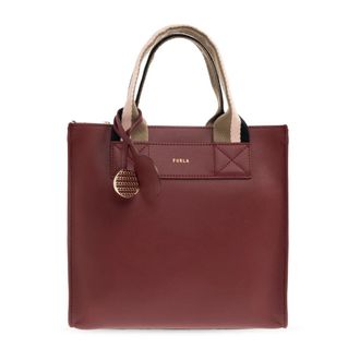 Furla Handbags, female, Red, Size: ONE SIZE Divide Small Shopper Bag