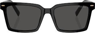 Miu Miu Dark Grey Rectangular Ladies Sunglasses MU 13ZSF 16K5S0 55
