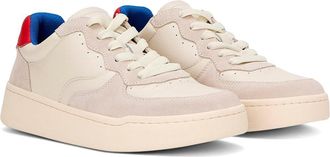Soludos Roma Sneaker Womens Shoes White / Red / French Blue : 6.5 B - Medium, Leather