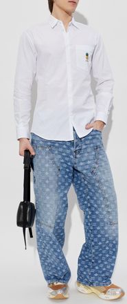 Dsquared2 Shirt With Patch, Mens, White