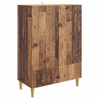 vidaXL Aparador Con Caj&oacute;n Madera Envejecida 66 X 34,5 X 95 Cm Vidaxl