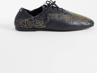 Bronx Jazz-ette - Ballerine stringate nere con borchie-Nero