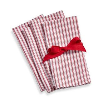 Tag Red Ticking Stripe Cotton Napkins Set of 4 Machine Washable at Nordstrom