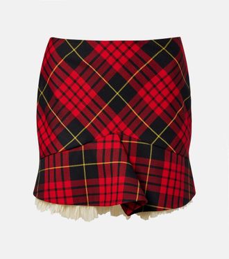 Alexander McQueen MacQueen tartan ruffled miniskirt