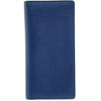 Louis Vuitton Navy Ocean Taiga Leather Leather Long Wallet (Bi-Fold) (Pre-Owned)