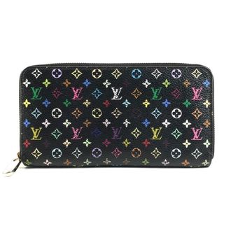 Louis Vuitton Black Noir Monogram Multicolore Long Wallet (Bi-Fold) (Pre-Owned)
