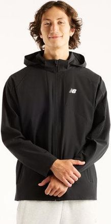 New Balance Uomo Utility Stretch Woven Jacket in Nero, Politessuto, Taglia 2XL