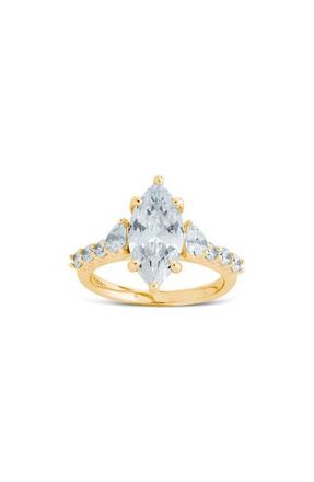 Sterling Forever Cubic Zirconia Ring in Gold at Nordstrom, Size 9