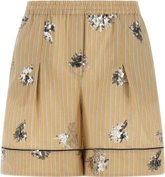Le Twins Mujer, Pantalones cortos, Beige, Talla: S
