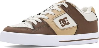 DC Pure Mens Skate Shoes Cream/Brown/Tan : 10.5 D - Medium, Leather