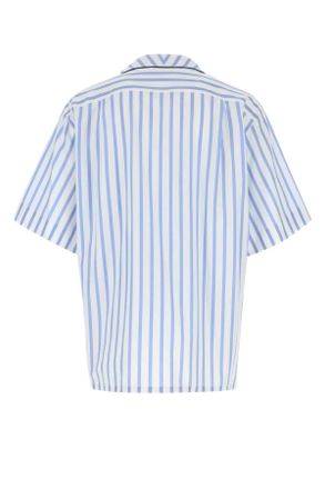 Dolce & Gabbana Mens Embroidered Poplin Shirt Rigato Exterior: Cotton Silk Camicie