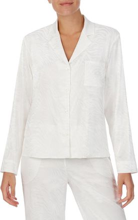 Shady Lady Eyewear Notch Collar Pajama Top in Cameo Zebra Jacquard at Nordstrom Rack, Size Medium