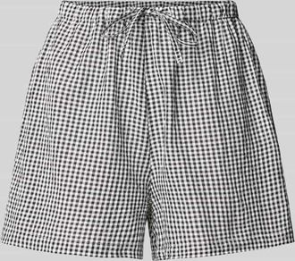 Jake*s Casual Pyjama-Shorts mit elastischem Bund und Tunnelzug in Black, Größe 34