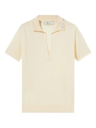 Blumarine polo-collar sweater - Neutrals