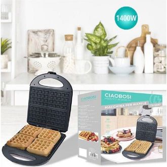 Trade Shop Trade Shop - Piastra Elettrica Macchina Per Waffle 1400w Con Rivestimento Antiaderente Tx-9947