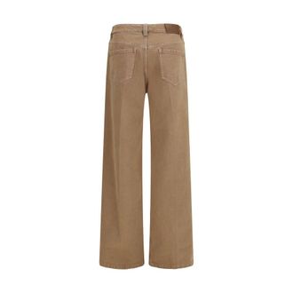 Brunello Cucinelli Womens Brown Cotton Straight-Leg Jeans Clothing