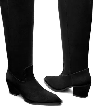 Stuart Weitzman Suede Knee-High Boot - Black