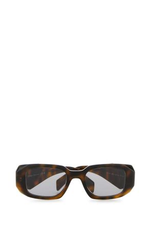 Prada Womens Printed Acetate Sunglasses Lenses Grigio Medio Exterior: Occhiali Da Sole