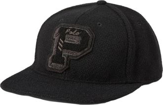 Polo Ralph Lauren Zwarte Baseline Logo Baseball Cap - Heren - Petten - Zwart - S - Wol - Accessoires